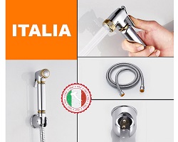 Bộ xịt 5 (đầu + dây + giá đỡ) Hợp kim mạ Vàng Trắng - Hàng Siêu cấp ITALIA